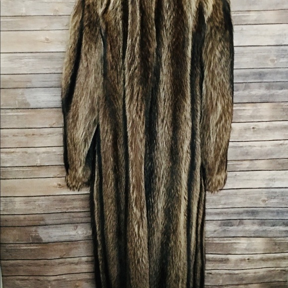 🔥Gorgeous 🔥New Long Raccoon real fur coat L - Picture 5 of 8